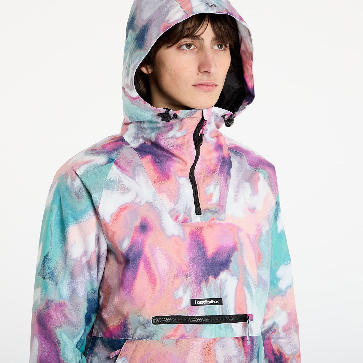 Takki Horsefeathers Fiora Swirl Print Hooded Anorak Jacket Monivärinen | OW230A, 1