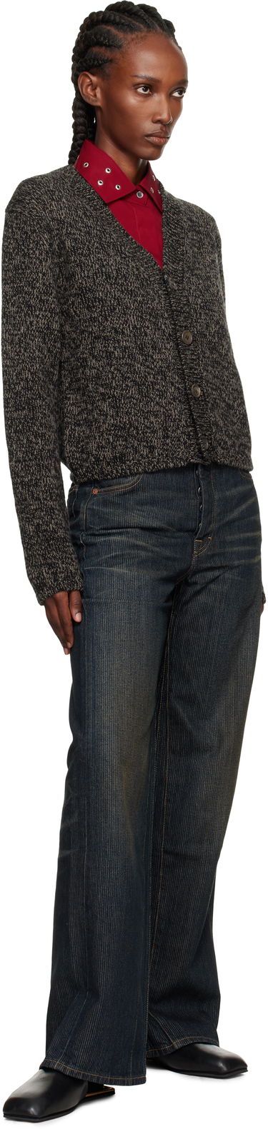 Villapaita OUR LEGACY Our Legacy Academy Knit Cardigan Harmaa | W4253AB, 3