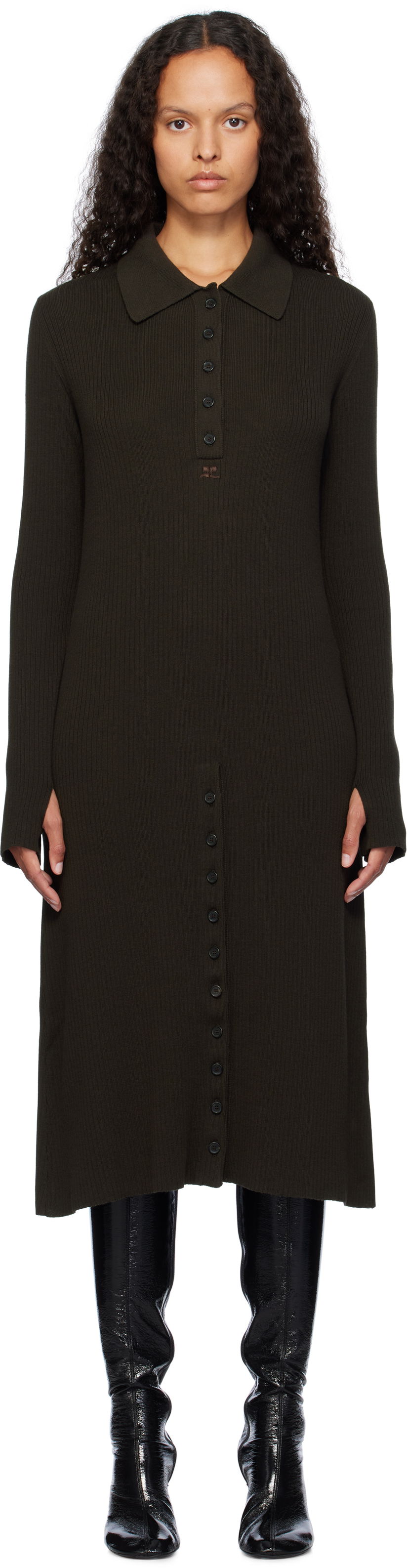 Villapaita Courrèges Courrèges Midi Polo Dress Vihreä | 324MRO468FI0049