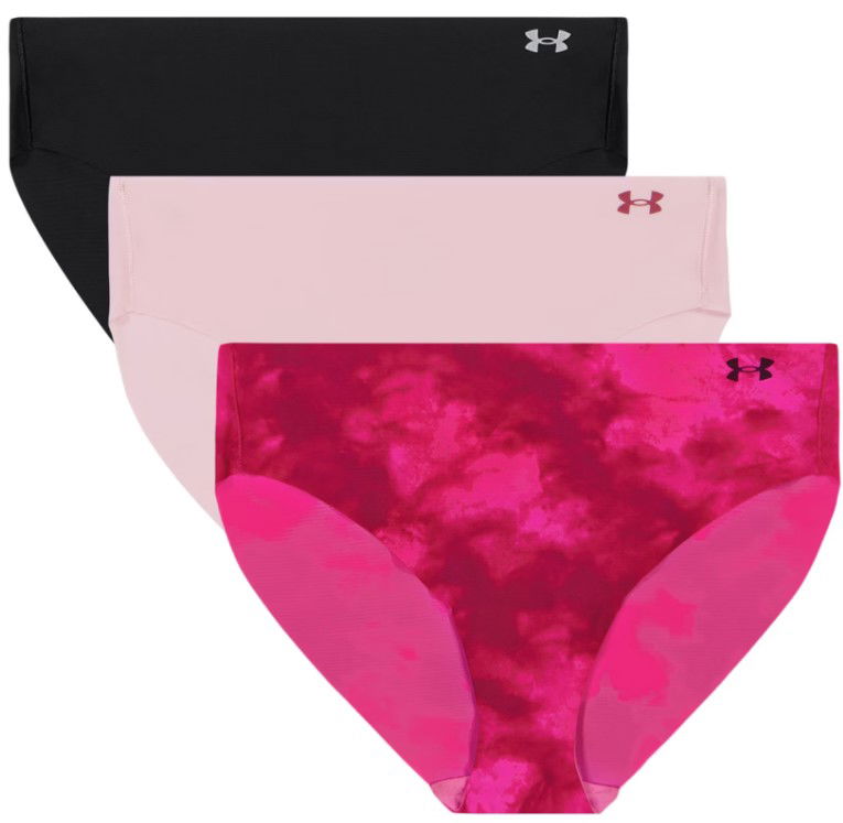 Pikkuhousut Under Armour Under Armour Pure Stretch No Show Bikini Underwear - 3 Pack Musta | 1383898-622
