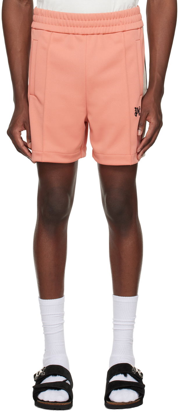 Shortsit Palm Angels Monogram Shorts Vaaleanpunainen | PMCL004R24FAB0013010