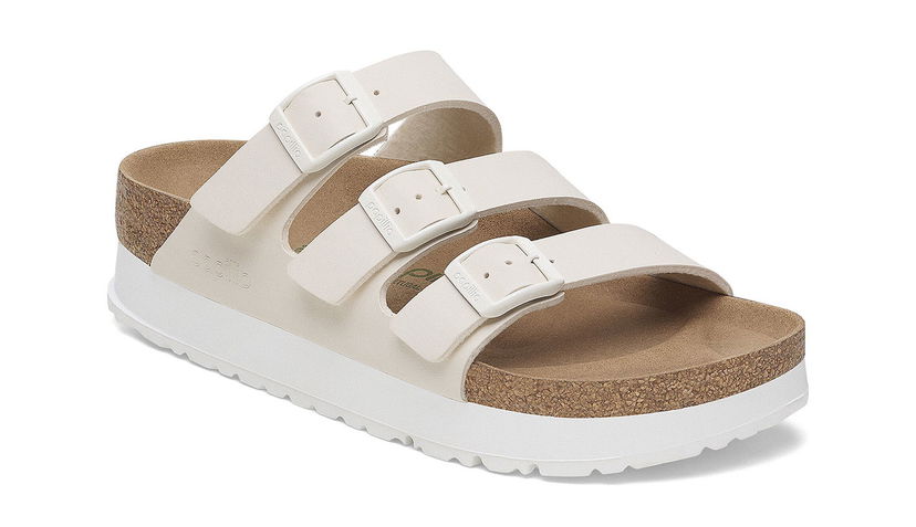 Tennarit ja kengät Birkenstock Florida III PAP Flex Platform Birko-Flor Narrow Fit Sandals Beige | 1029751