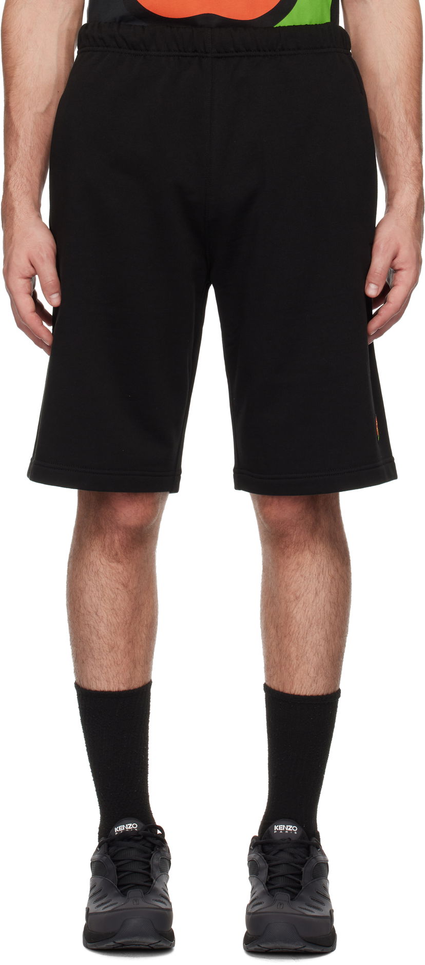 Shortsit KENZO Embroidered Pop Shorts Musta | FF55PA8374MF