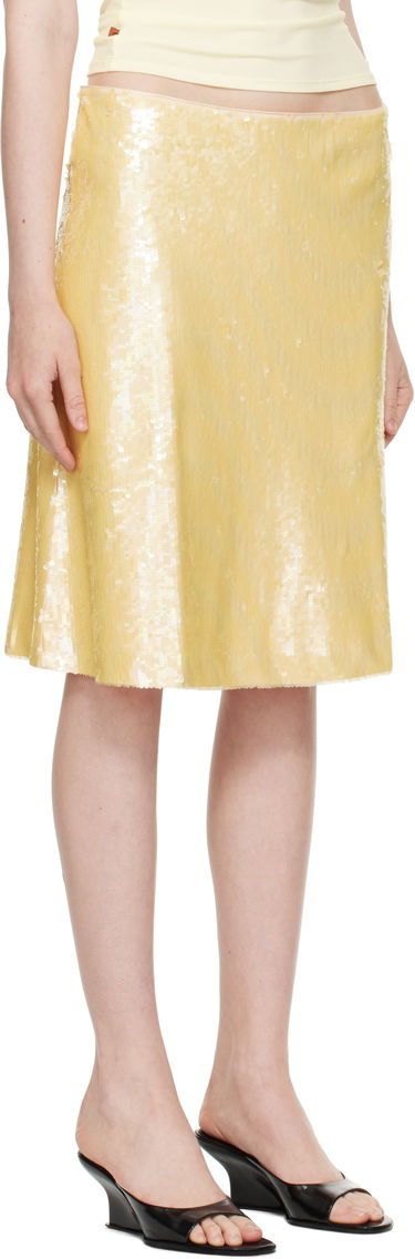 Hame GUIZIO Guizio Isabelle Sequin Midi Skirt Keltainen | S25302W119, 1