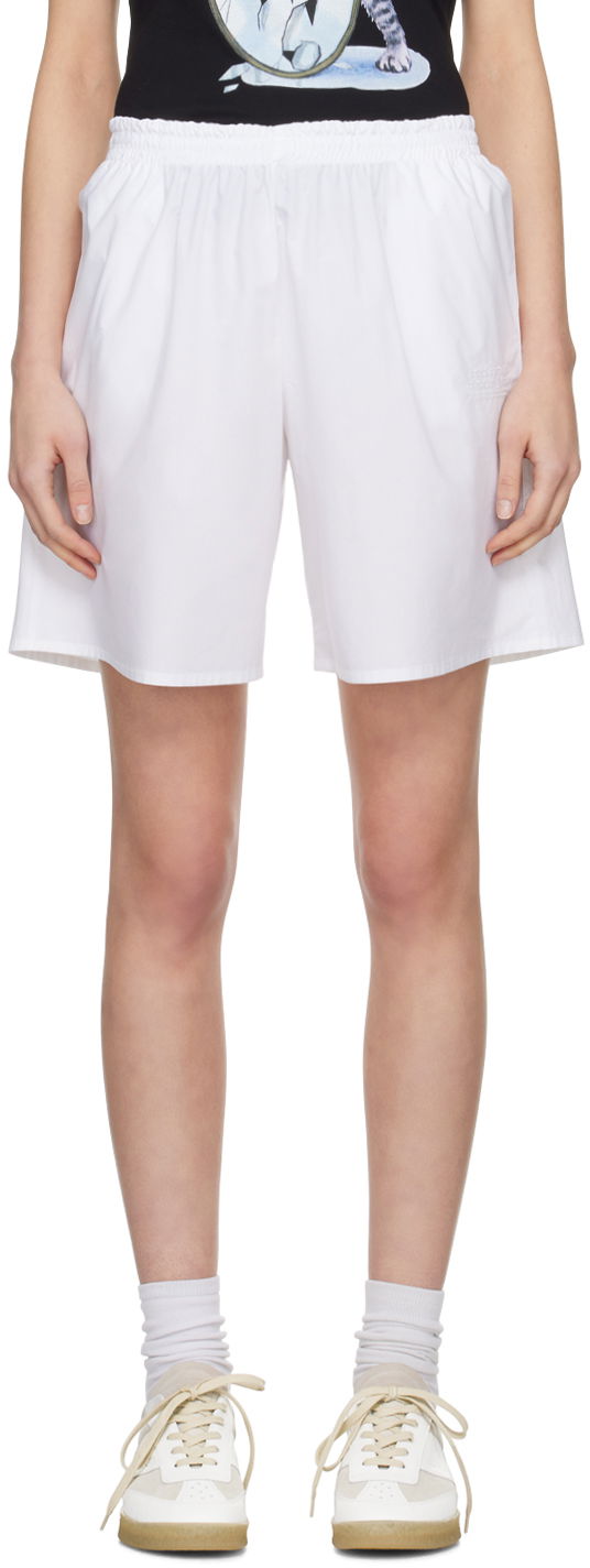 Shortsit Maison Margiela MM6 Embroidered Shorts Valkoinen | S52MU0118 S47294