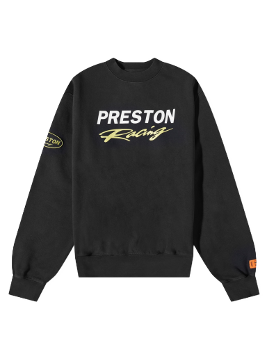 Huppari HERON PRESTON Racing Crew Neck Sweat Musta | HMBA020S23JER0061001