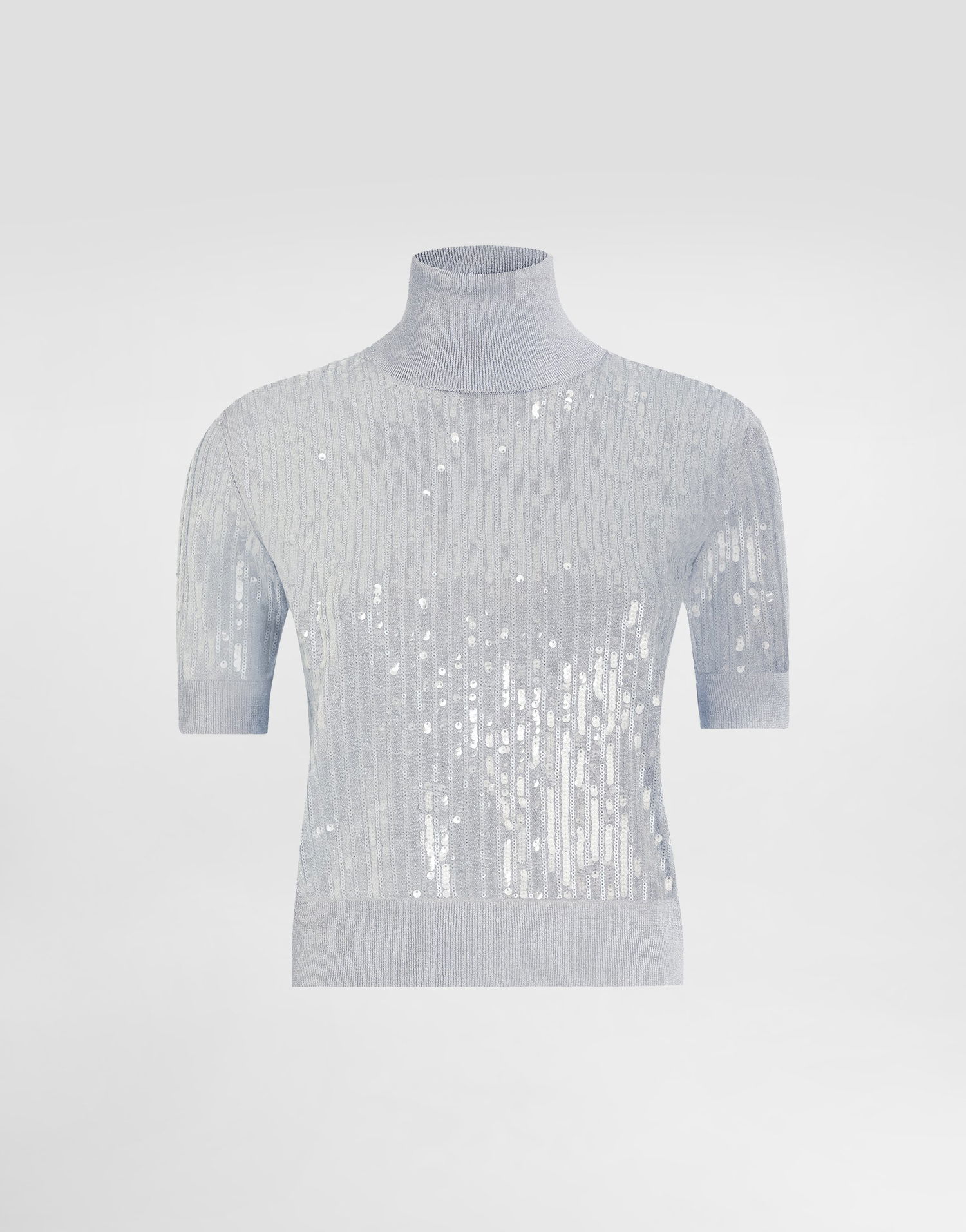 Villapaita Dolce & Gabbana Sequin Embroidered Turtleneck Sweater Harmaa | FXW40ZJAIQ9N0040, 0