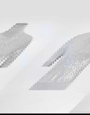 Villapaita Dolce & Gabbana Sequin Embroidered Turtleneck Sweater Harmaa | FXW40ZJAIQ9N0040, 0