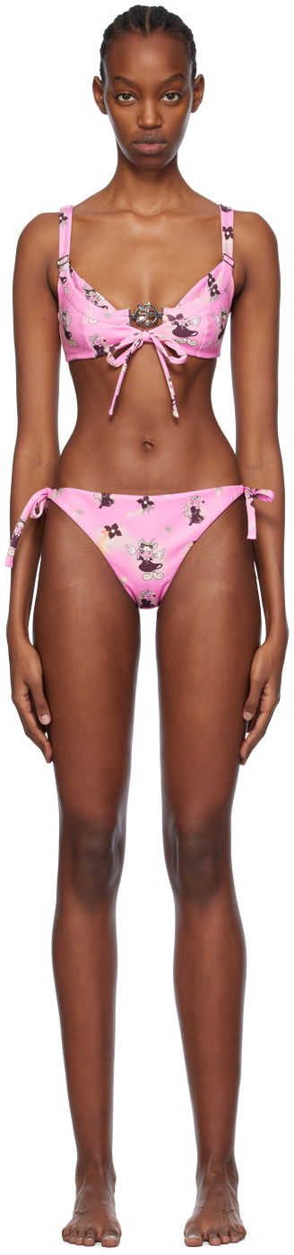 Uimapuvut Chopova Lowena Suski Print Bikini Vaaleanpunainen | 6418