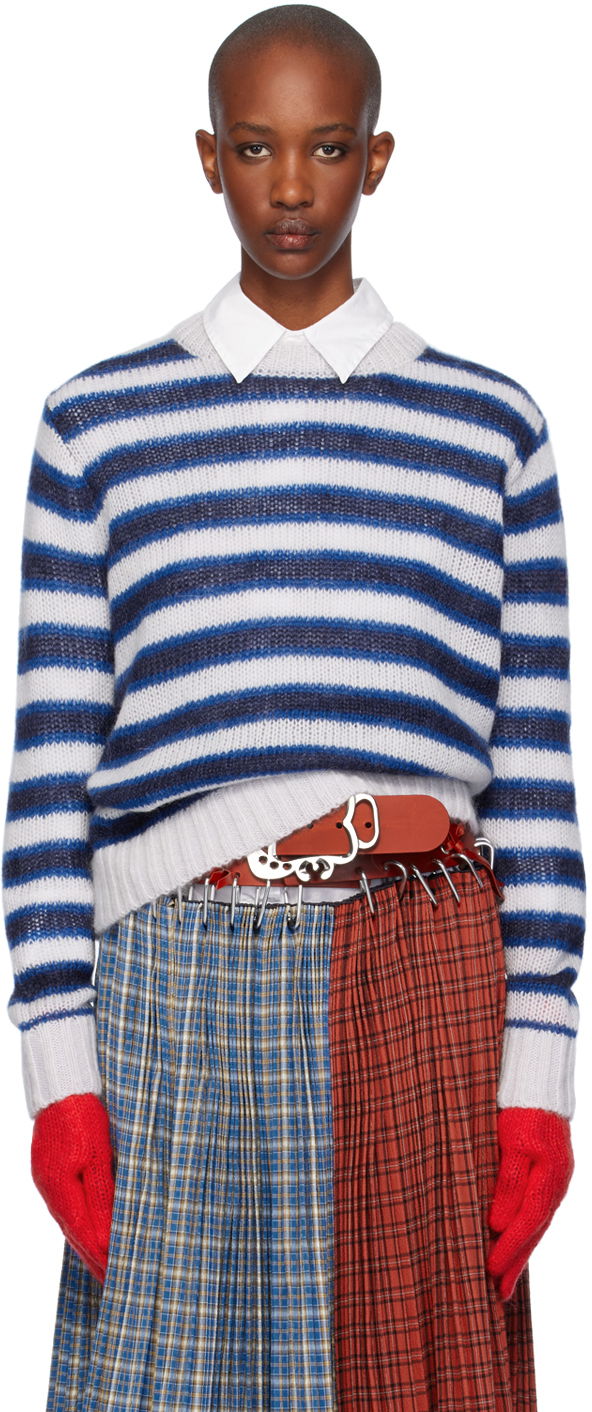 Villapaita Charles Jeffrey Loverboy Mohair Gloves Sweater Sininen | 41090402