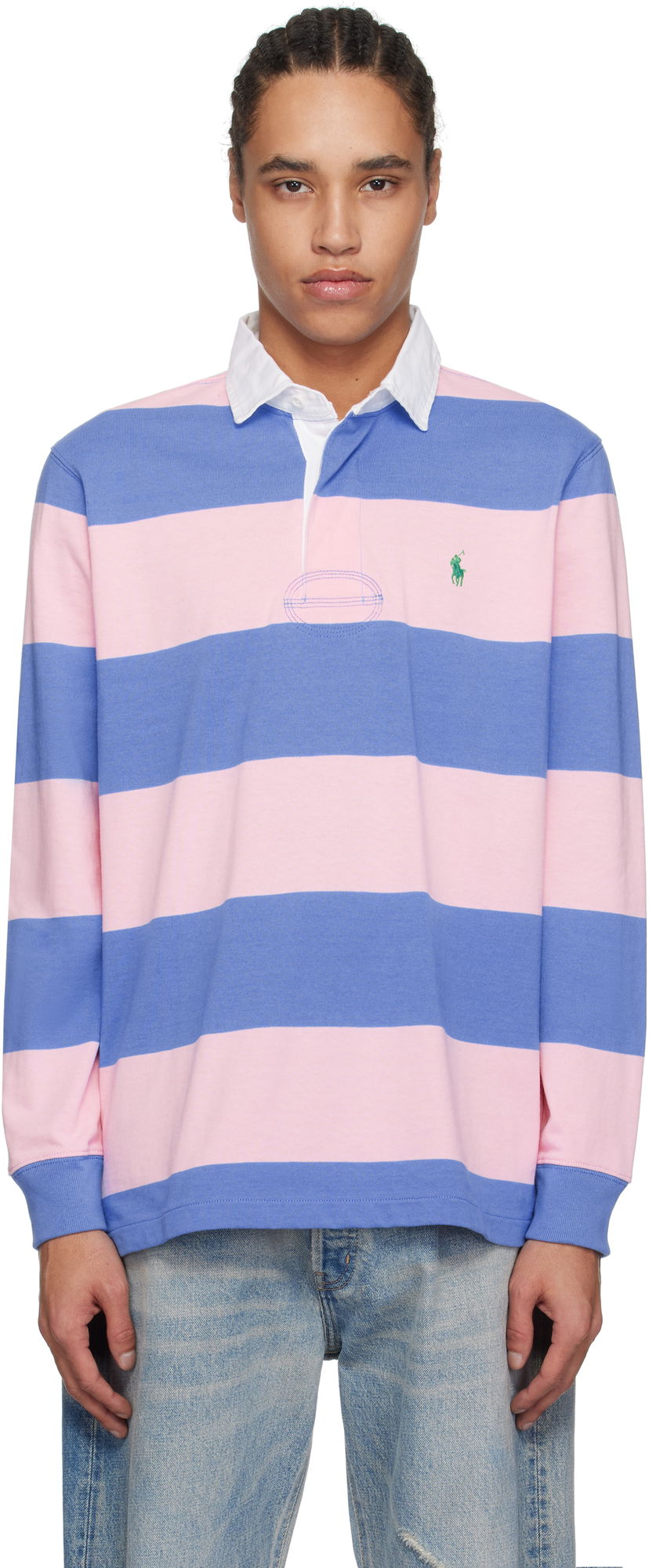 Poolopaita Polo by Ralph Lauren Polo Ralph Lauren 'The Iconic Rugby' Shirt Vaaleanpunainen | 710900566018