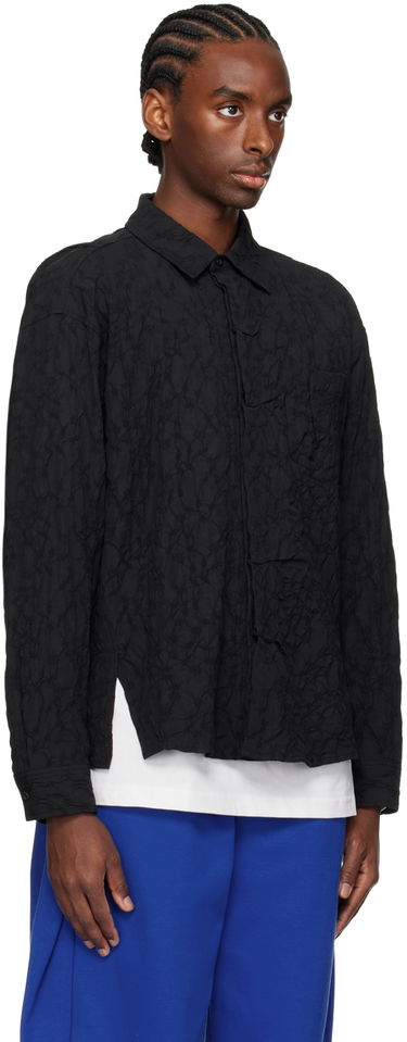 Paita ADER ERROR Flag Textured Shirt Musta | BN01SSSH0102BK, 4