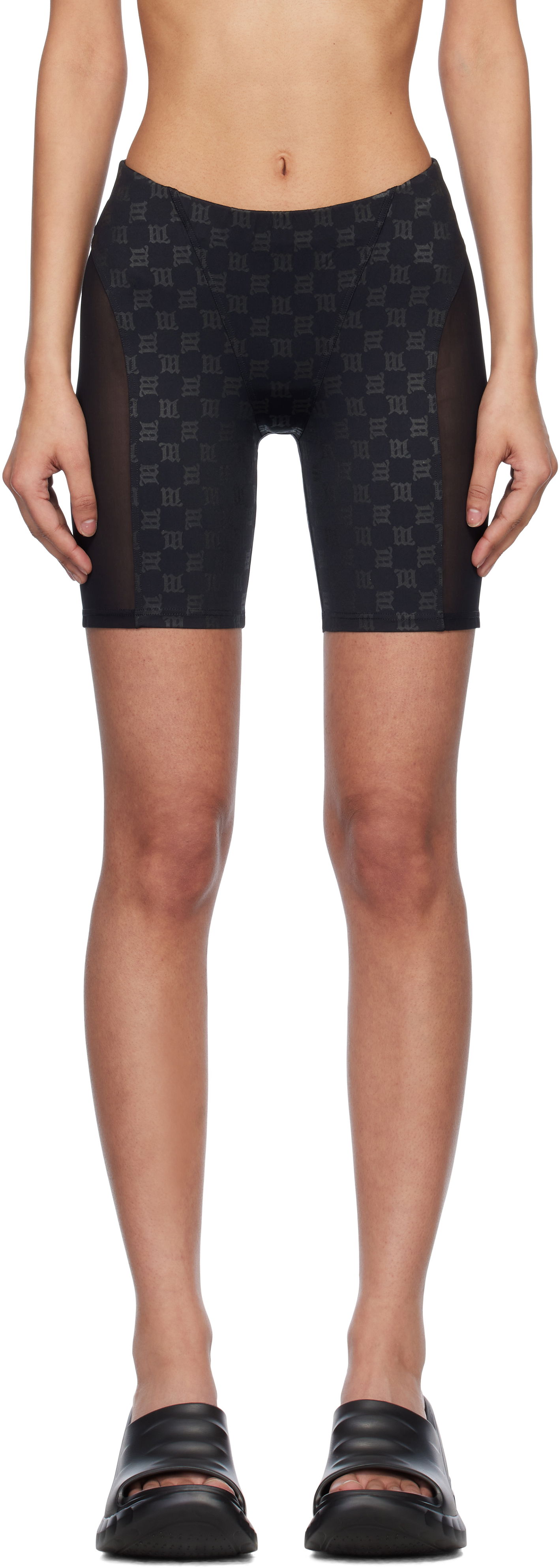 Shortsit MISBHV MISBHV Monogram Mesh Panel Bike Shorts Musta | 250W355, 0