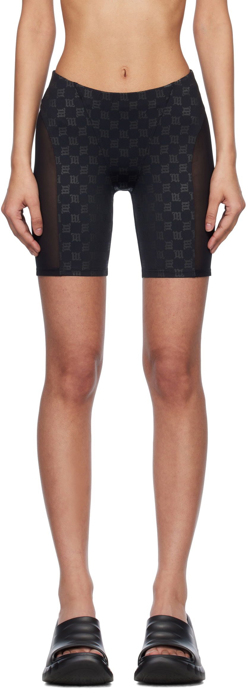 Shortsit MISBHV MISBHV Monogram Mesh Panel Bike Shorts Musta | 250W355