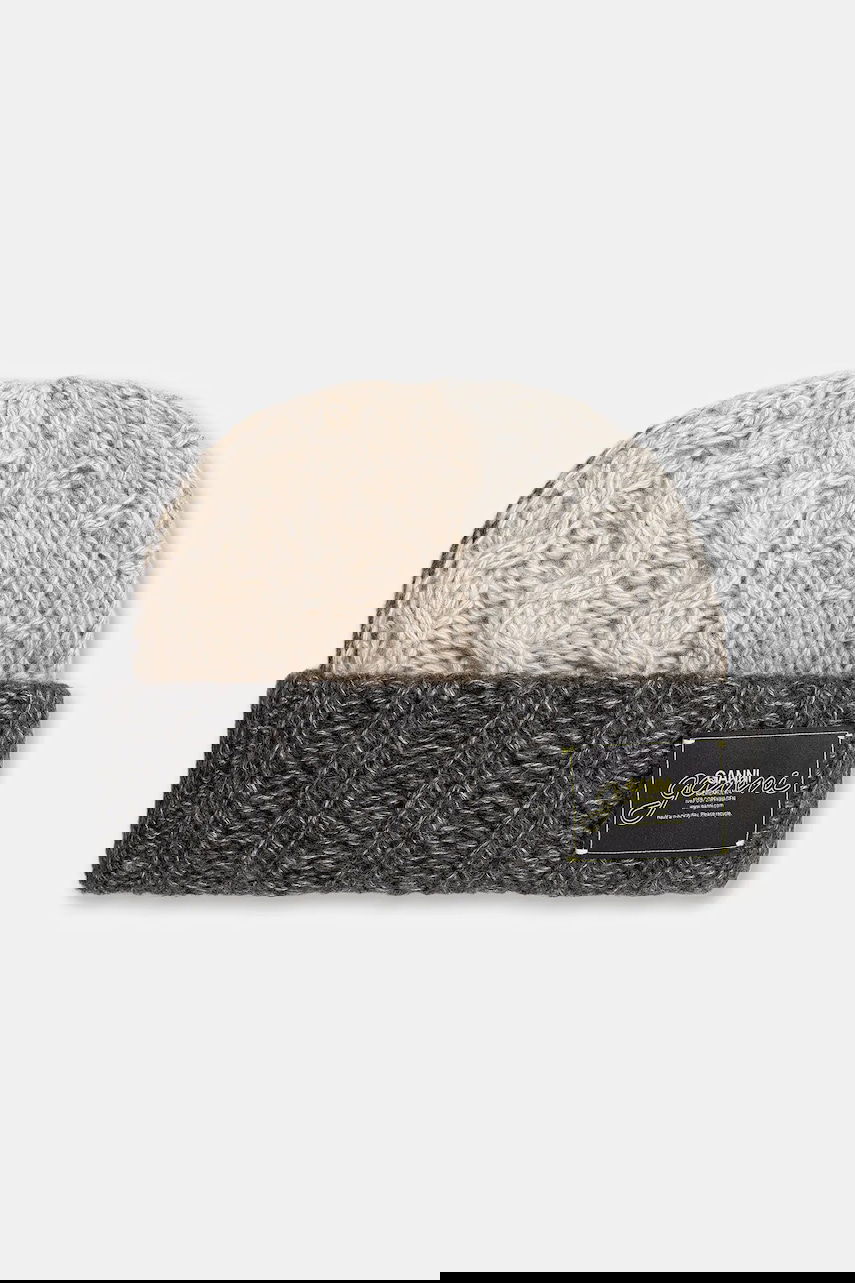 Pipo GANNI Wool Cotton Bubble Beanie Monivärinen | A6661, 0