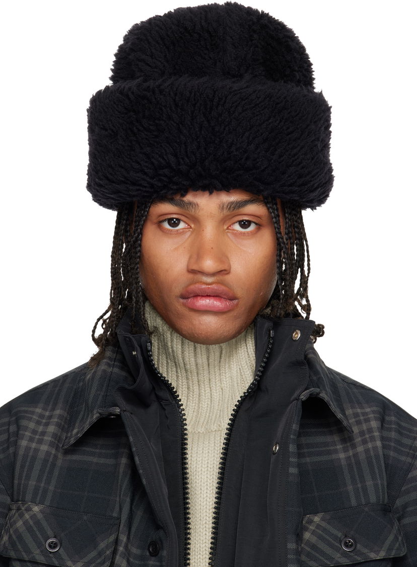 Pipo sacai Puffy Beanie Hat Musta | 25-01043S