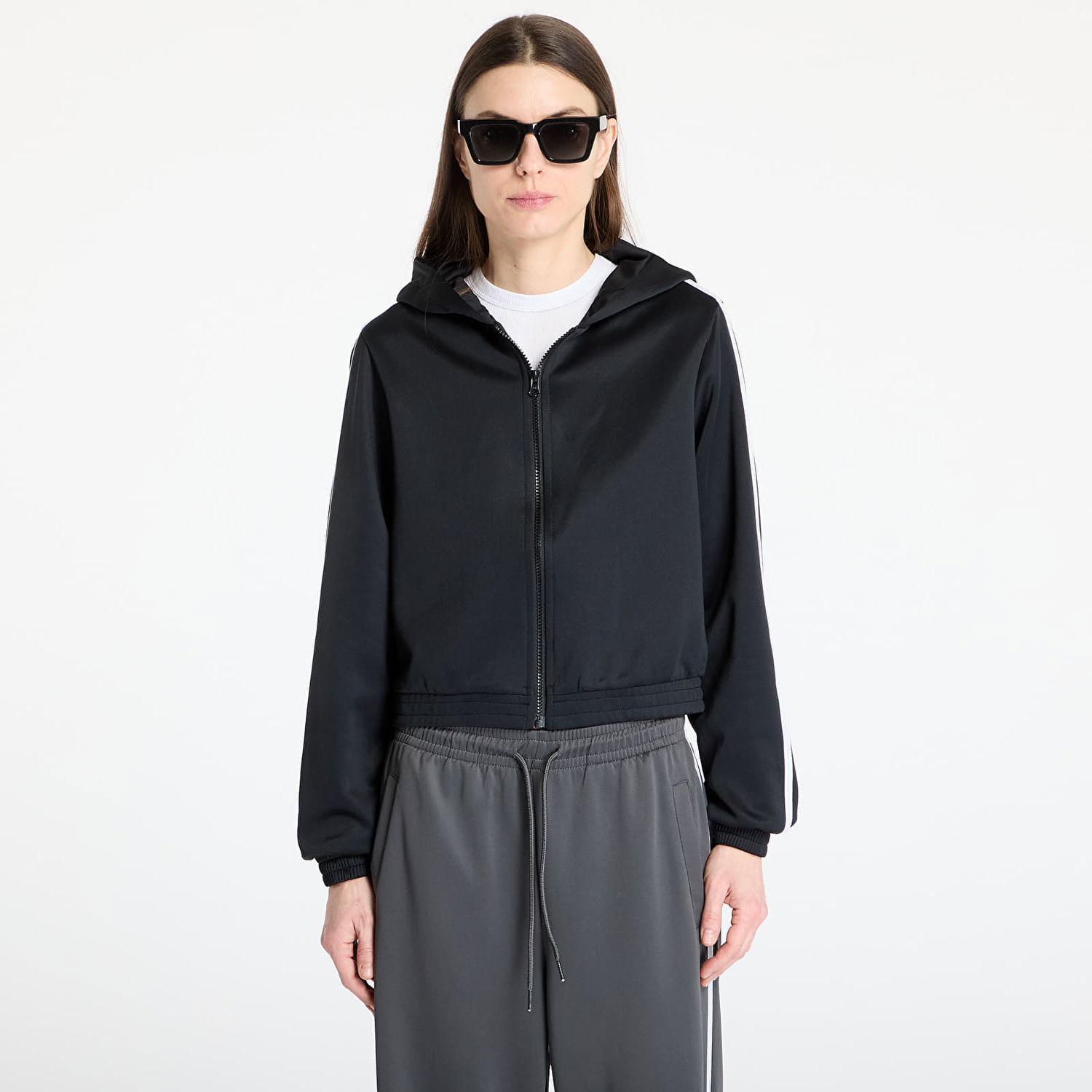 Huppari Urban Classics Urban Classics Cropped Track Jacket Musta | TB7135-00007, 0