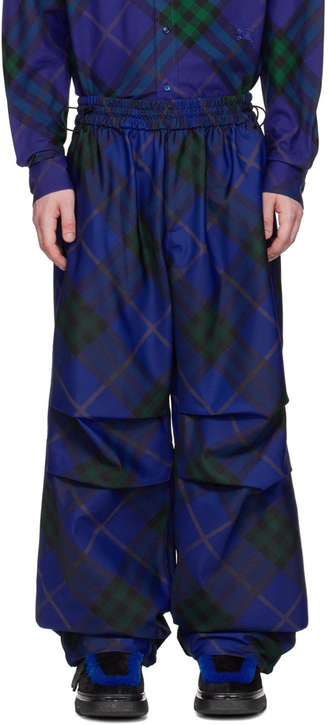 Verryttelyhousut Burberry Blue Check Sweatpants Sininen | 8083372