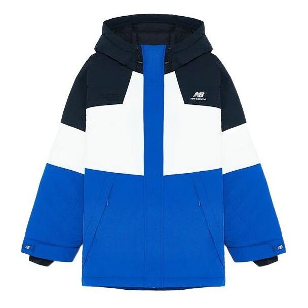 Puffer takki New Balance Color Block Windbreaker Sininen | 5PC44593-NV