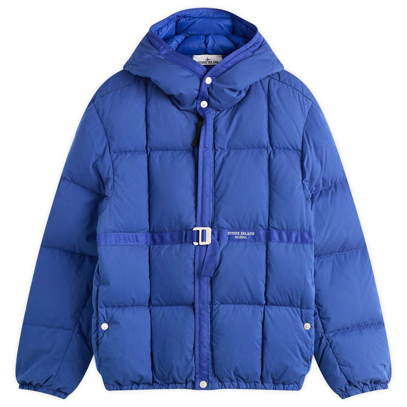 Puffer takki Stone Island Men's Marina Cotton Nylon Tela Down Jacket, Size Large Sininen | K2S154100081-V0022
