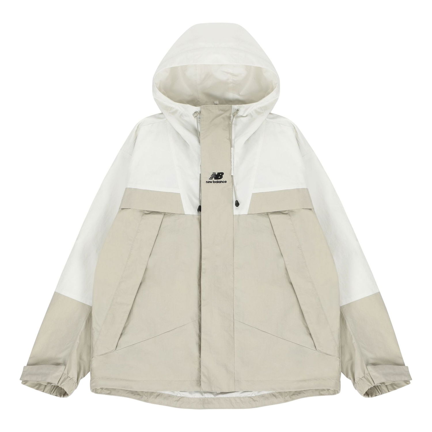 Tuulitakki New Balance Colorblock Hooded Jacket Beige | 5AC14103-BEI, 0