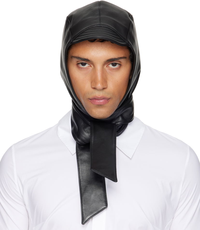 Hattu Jean Paul Gaultier Jean Paul Gaultier Leather Hood Musta | 25/03-U-AC024-L030-00