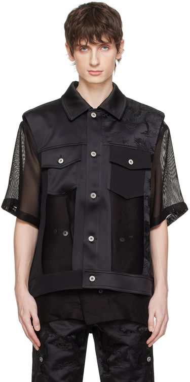 Liivi Feng Chen Wang Feng Chen Wang Layered Mesh Vest Musta | FUS17JK10, 0