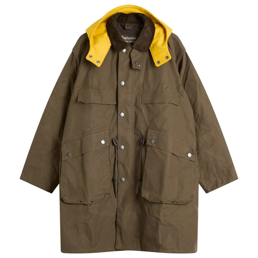 Takit Barbour Men's x Kaptain Sunshine Bedale Casual Field Coat Size 38 Vihreä | MCA1071BR53