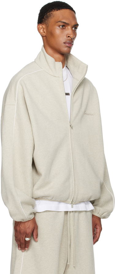 Takki Fear of God ESSENTIALS Modern Fit Fleece Track Jacket Beige | 202SP256892F, 1