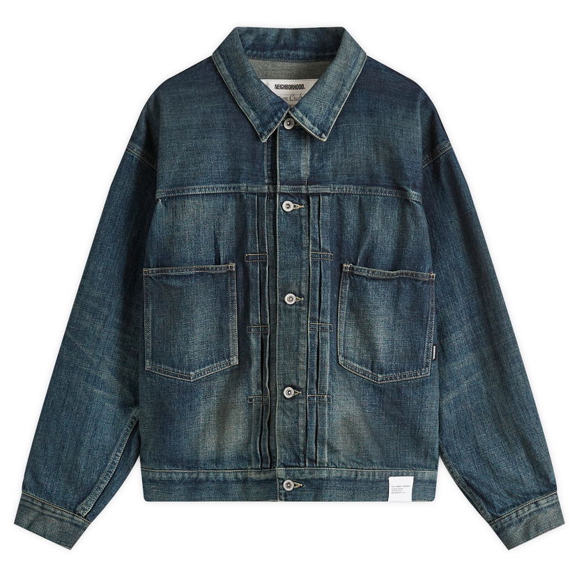 Takki Neighborhood Washed Denim Type-2 Jacket, Size Large Sininen | 251XBNH-JKM02-IND