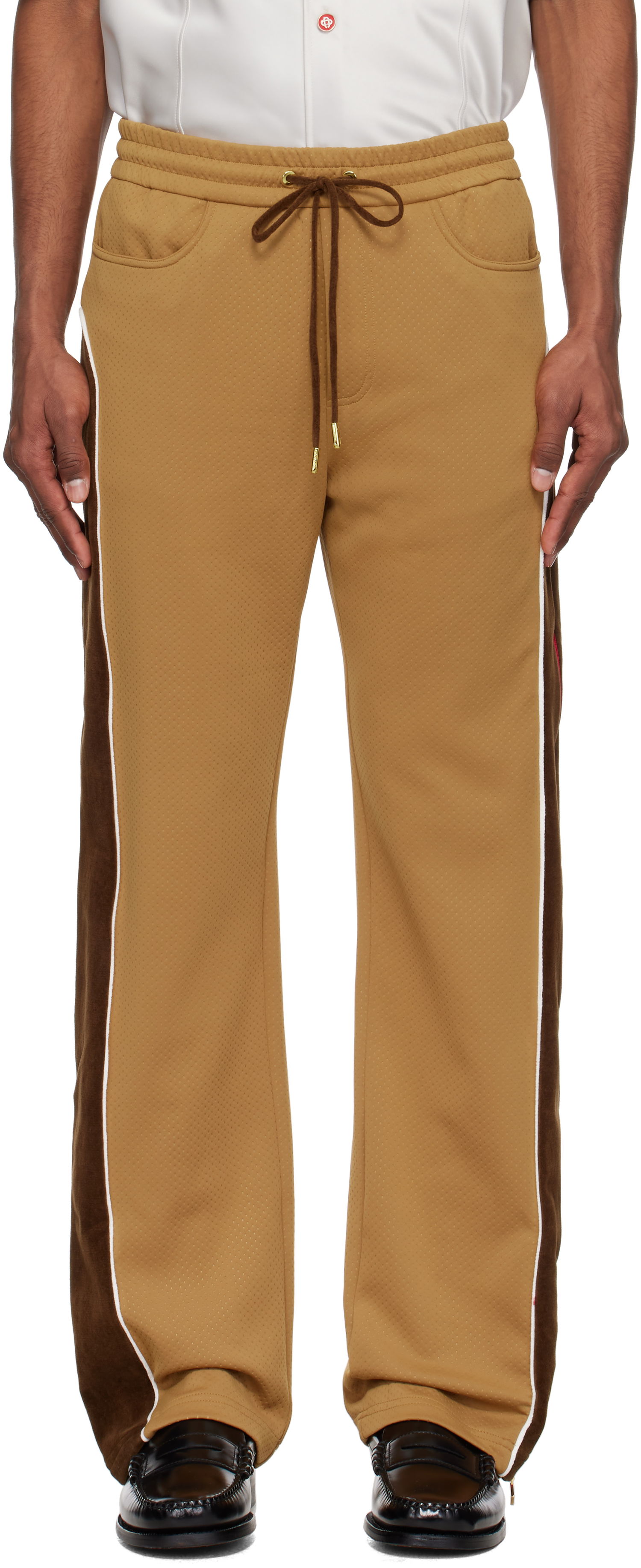 Verryttelyhousut Casablanca Casablanca Chenille Panelled Track Pants Ruskea | MS25-JTR-252-01, 0