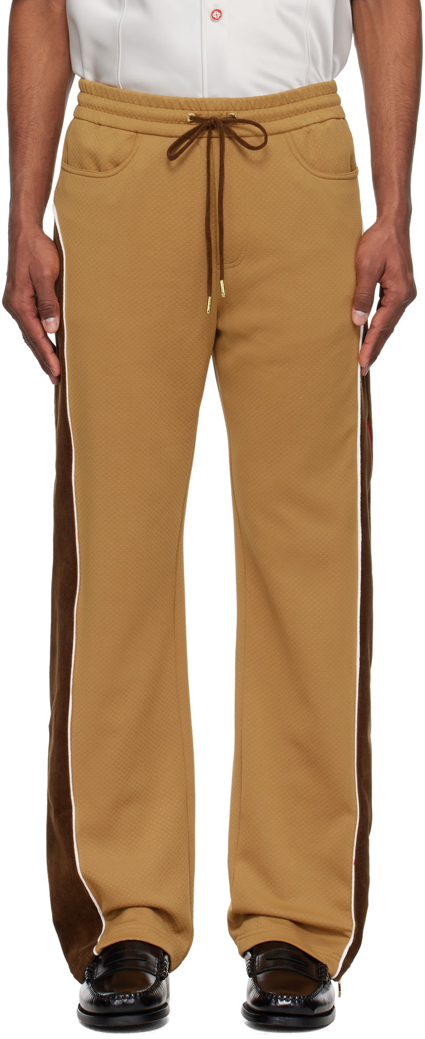 Verryttelyhousut Casablanca Casablanca Chenille Panelled Track Pants Ruskea | MS25-JTR-252-01