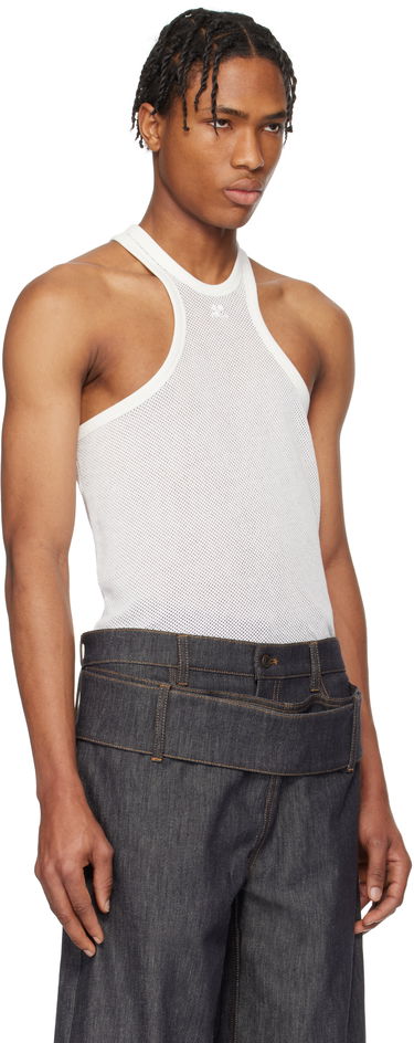 Tankkitoppi Courrèges Courrèges Scuba Mesh Tank Top Valkoinen | 125JDE095JS0069, 1