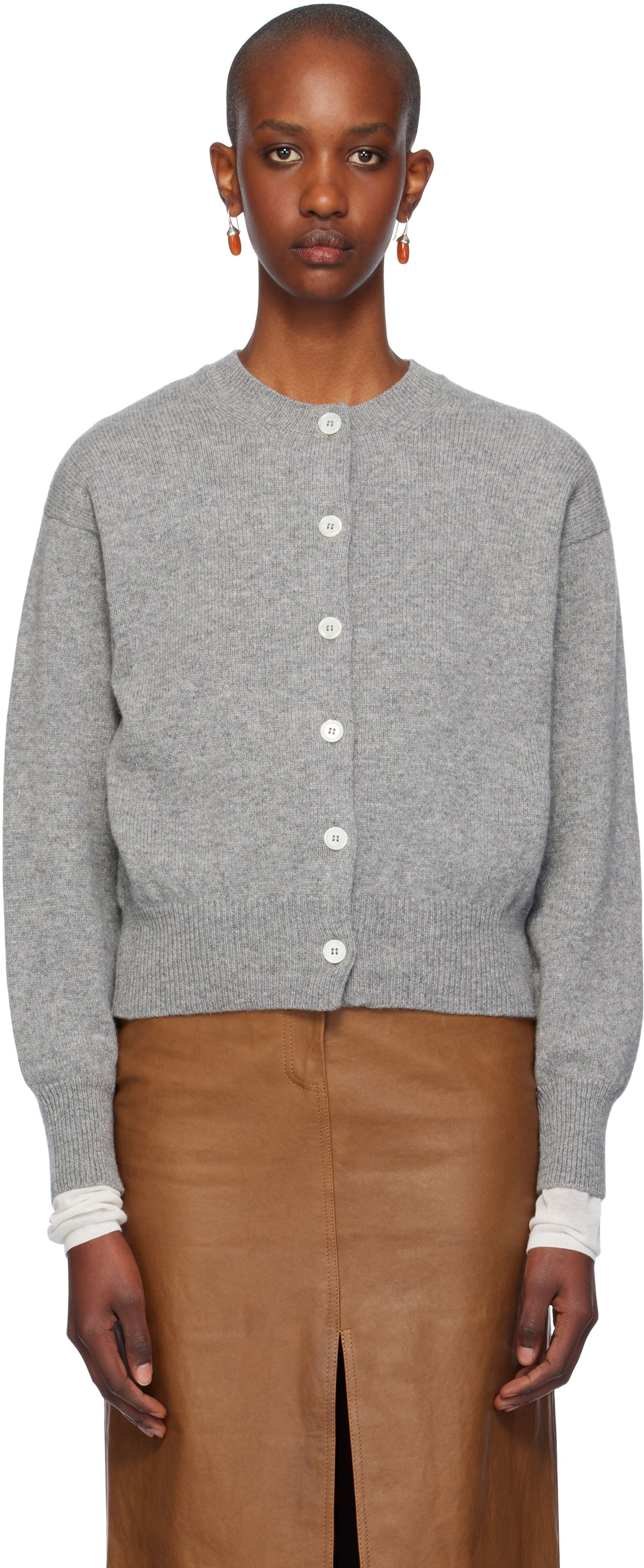 Villapaita &Daughter Crewneck Cardigan Harmaa | HKN03901, 0