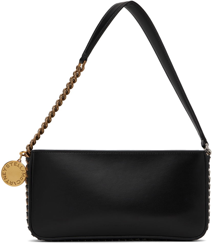 Käsilaukku Stella McCartney Frayme Baguette Shoulder Bag Musta | 7B0116W8839