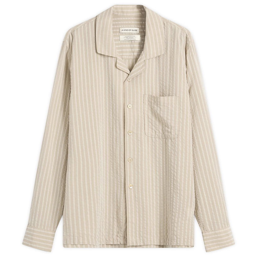 Paita A Kind of Guise A Kind of Guise Scopello Striped Shirt, Large Beige | 140-13615-611