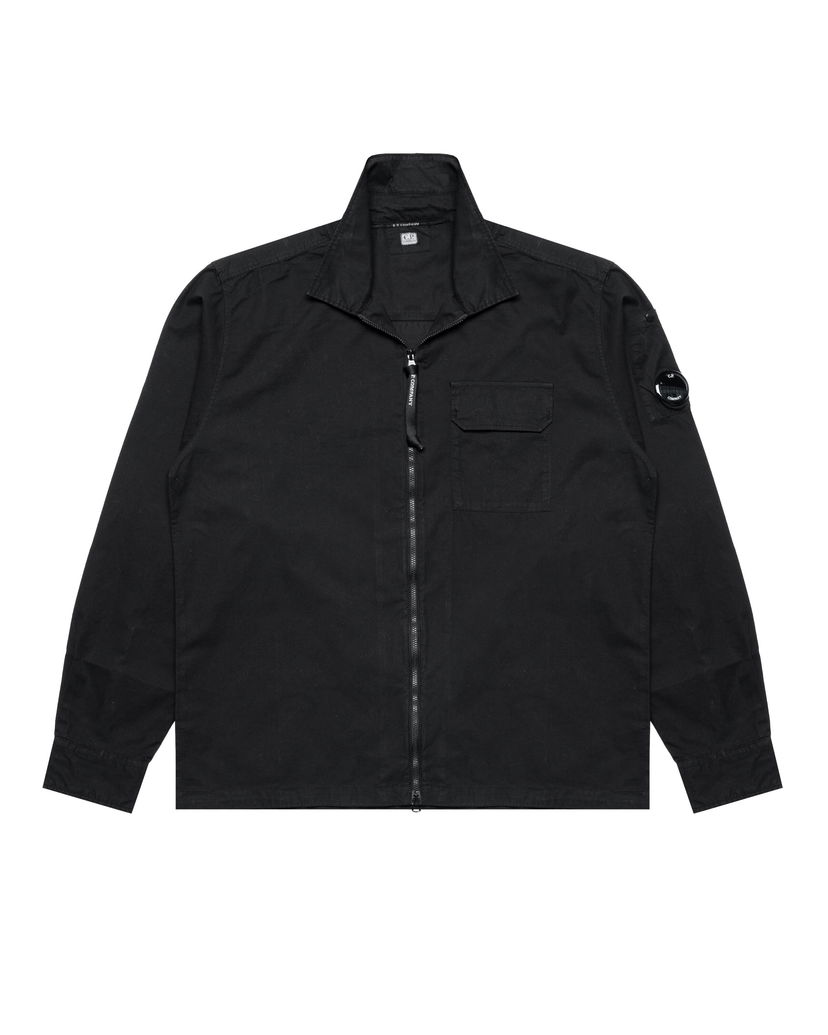 Paita C.P. Company C.P. Company Gabardine Full Zip Overshirt Musta | 18CMOS124A110143G-999