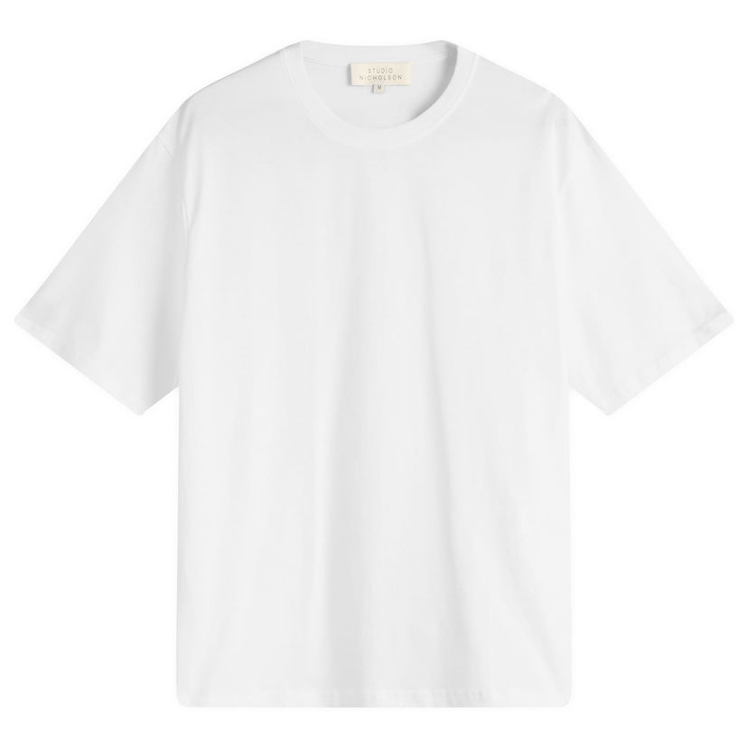 T-paita Studio Nicholson Studio Nicholson Bric T-Shirt, Size Large Valkoinen | BRICSNM-1326-OFW