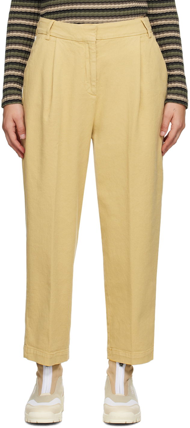 Housut YMC YMC Market Pleated Trousers Keltainen | Q4AZB