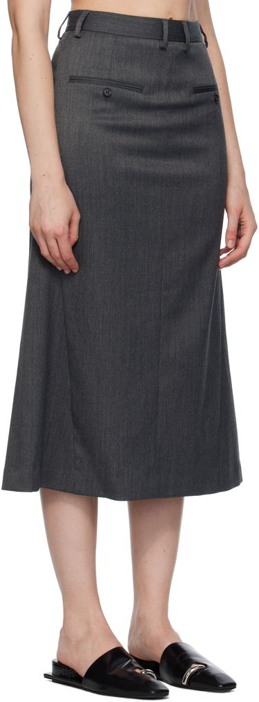 Hame Maison Margiela MM6 Maison Margiela Tailored Midi Skirt Harmaa | S52MI0021 S47848, 1