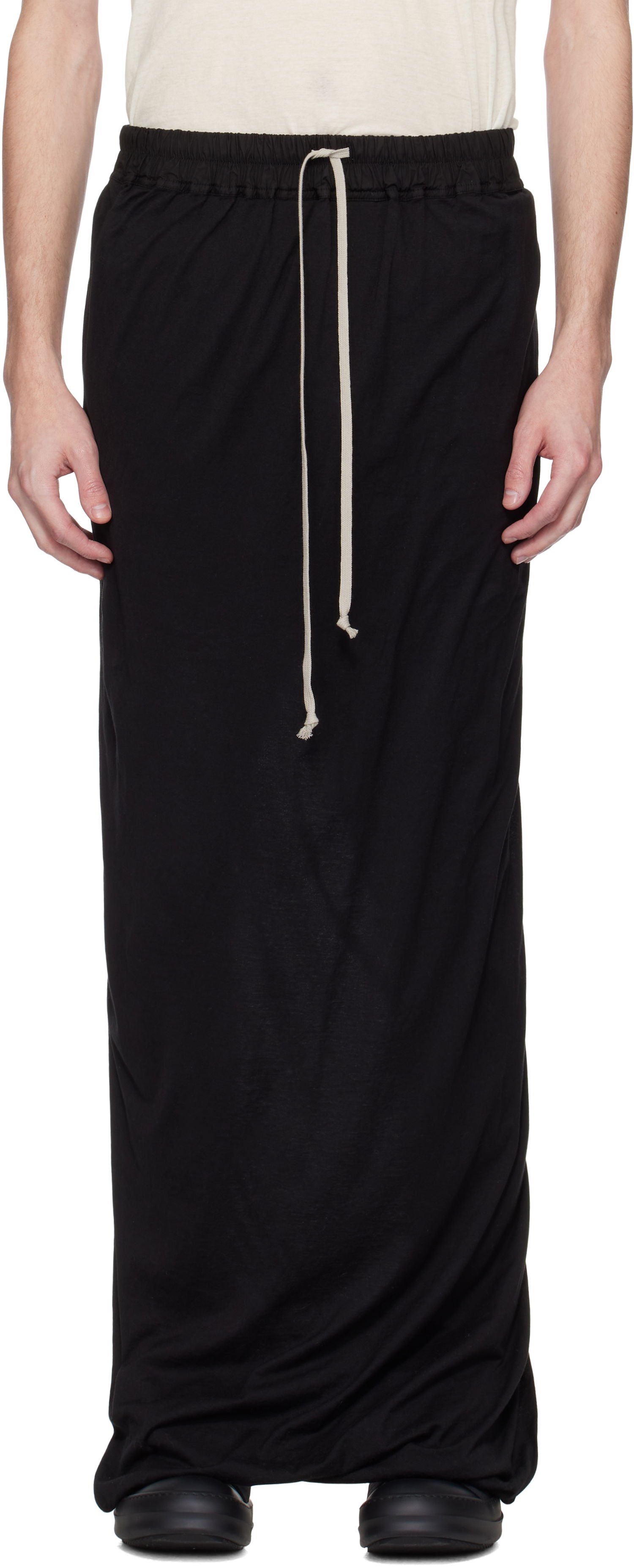 Hame Rick Owens Rick Owens DRKSHDW Hollywood Pull On Long Skirt Musta | DU01E3385 BHDB, 0