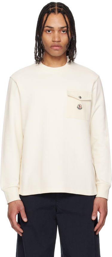 Villapaita Moncler Moncler Cotton Pocket Sweatshirt Valkoinen | K10918G0006789AUJ, 0