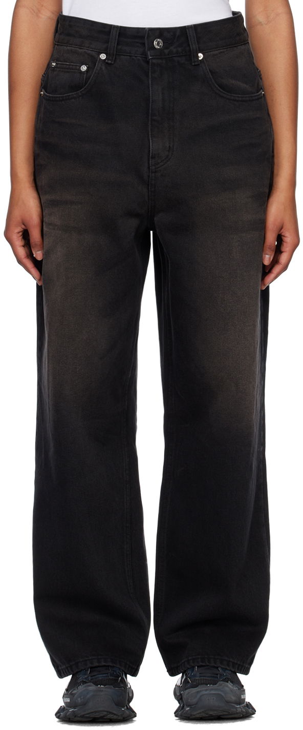 Jeans We11done We11done Wide-Leg Jeans Musta | WD-DP1-23-357-W-BK