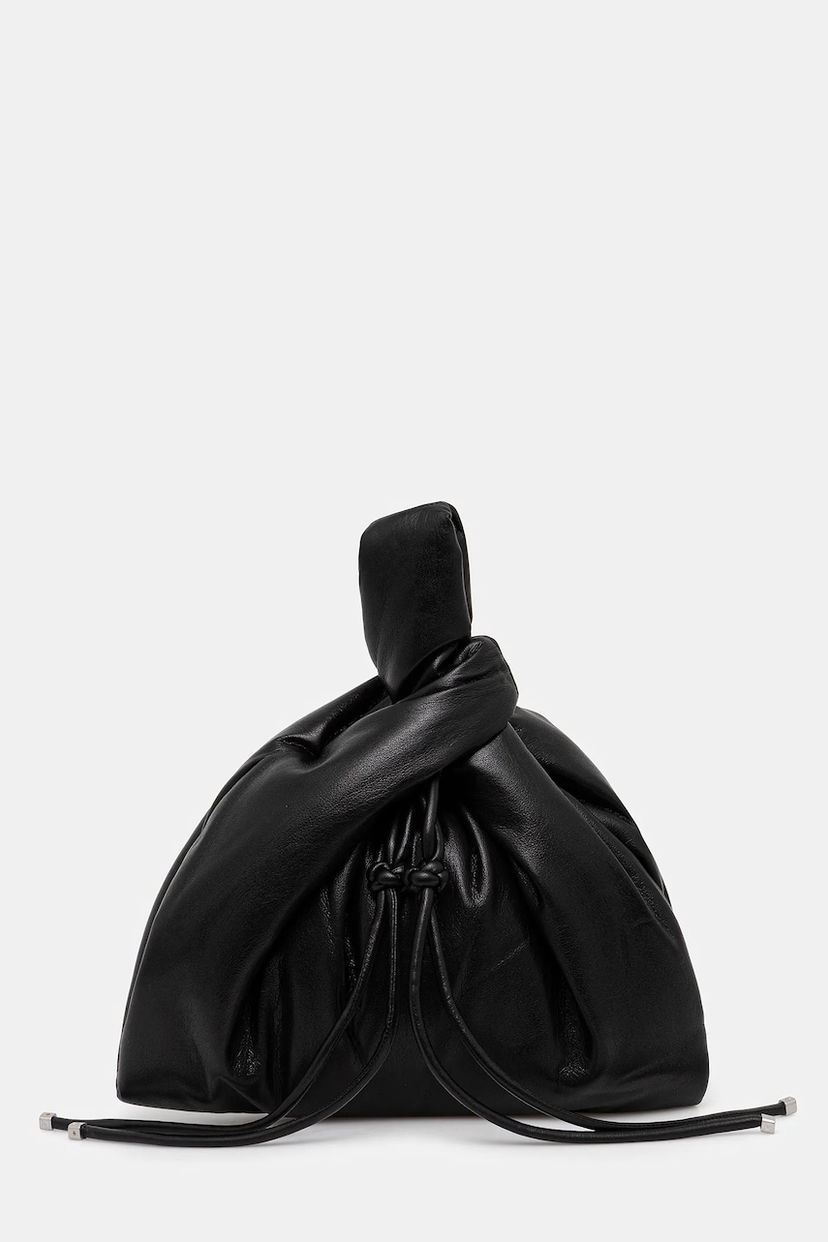 Käsilaukku Nanushka Nanushka Jen Drawstring Leather Bag Musta | NW25SSBG04899