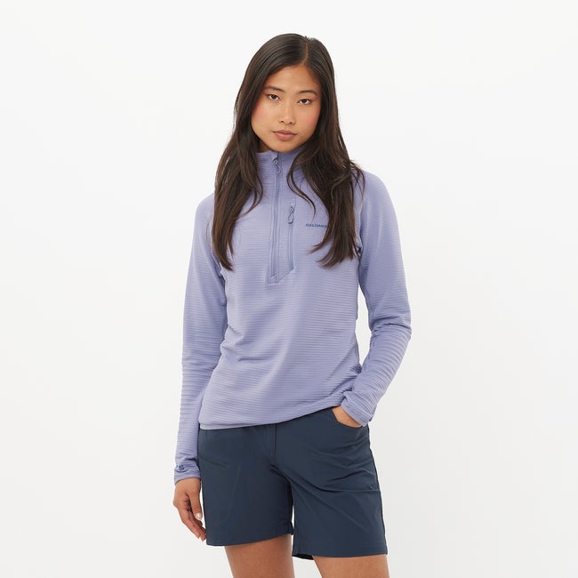 Villapaita Salomon Lightweight Quarter-Zip Fleece Violetti | LC2445000