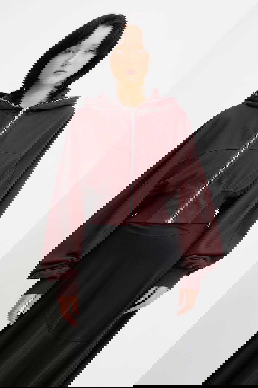 Huppari Rick Owens Rick Owens DRKSHDW Collage Gimp Hoodie Burgundia | DS02E7233.RIG, 0