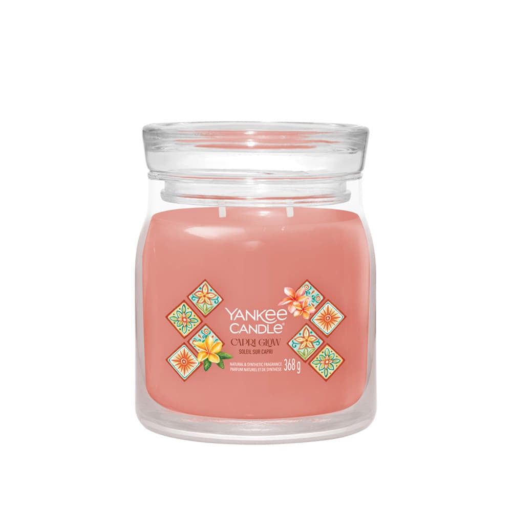 Kynttilät Yankee Candle Signature Capri Glow Medium Jar 2 Wicks Universal Vaaleanpunainen | 43117, 1