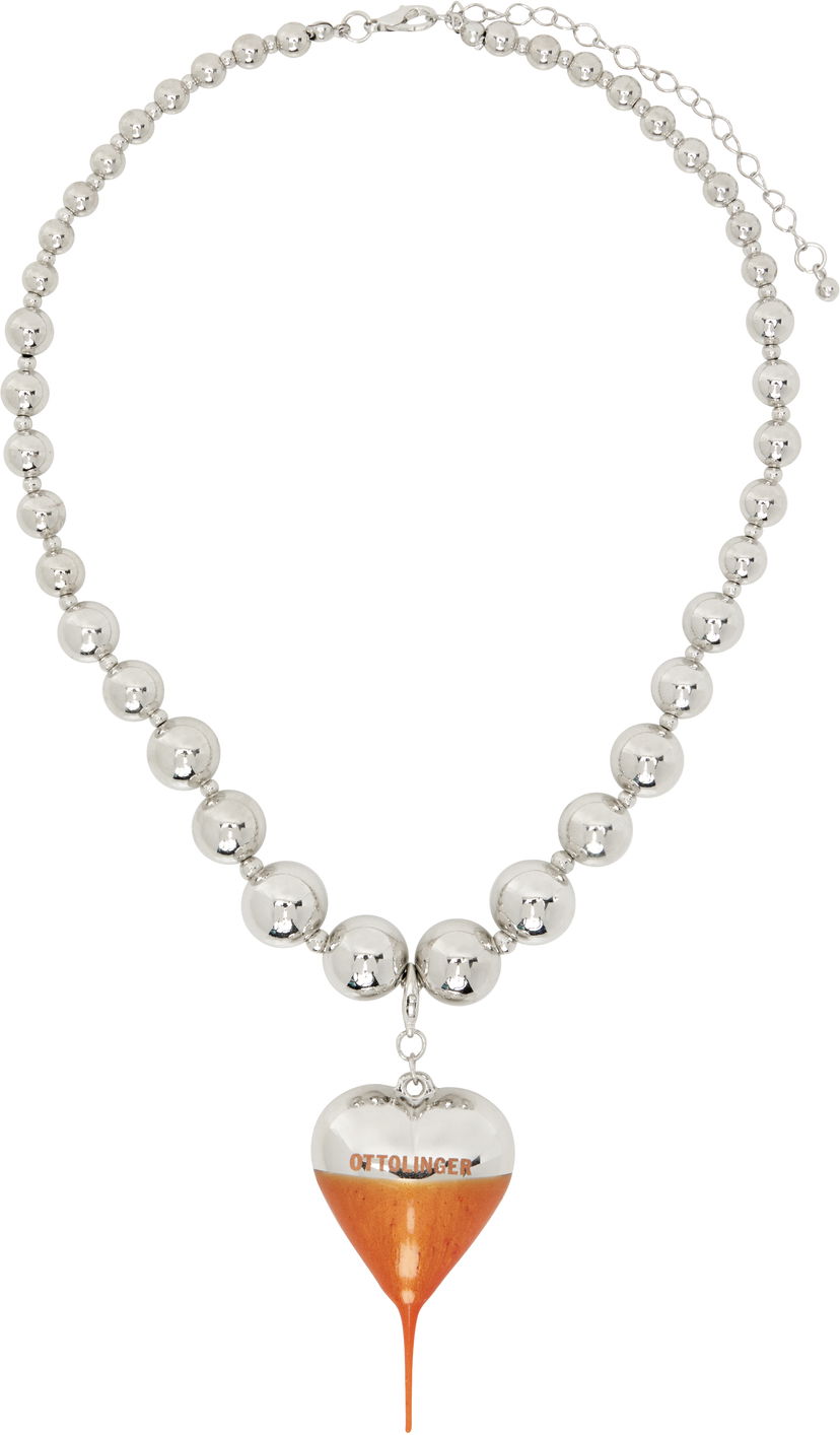 Kaulakoru Ottolinger Ottolinger Otto Heart Beaded Necklace Metallinen | 12590012501
