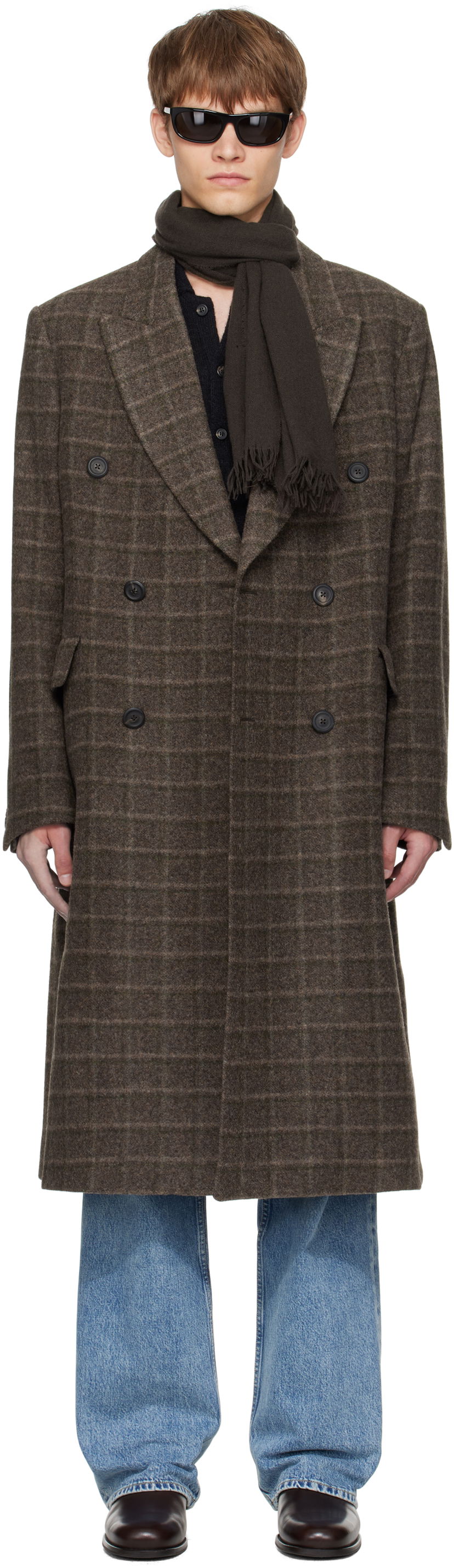 Takit OUR LEGACY OUR LEGACY Whale Double-Breasted Coat Ruskea | M4251WD