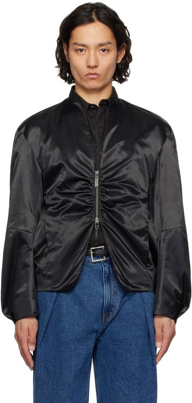 Bomber-takki ADER ERROR ADER error Product. 20 Ruched Satin Jacket Musta | BO01SSJK0802BK, 0